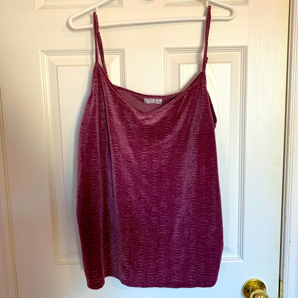 💙 3/30 Velvet Pink-Purple Tank Top Blouse